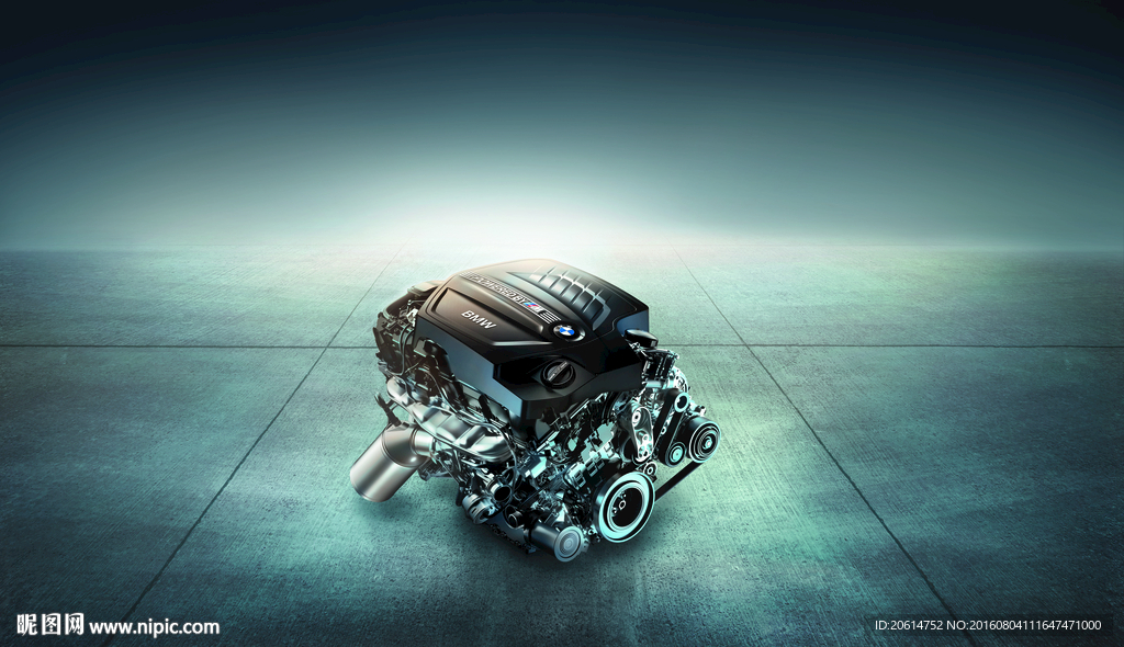 汽车发动机创意海报