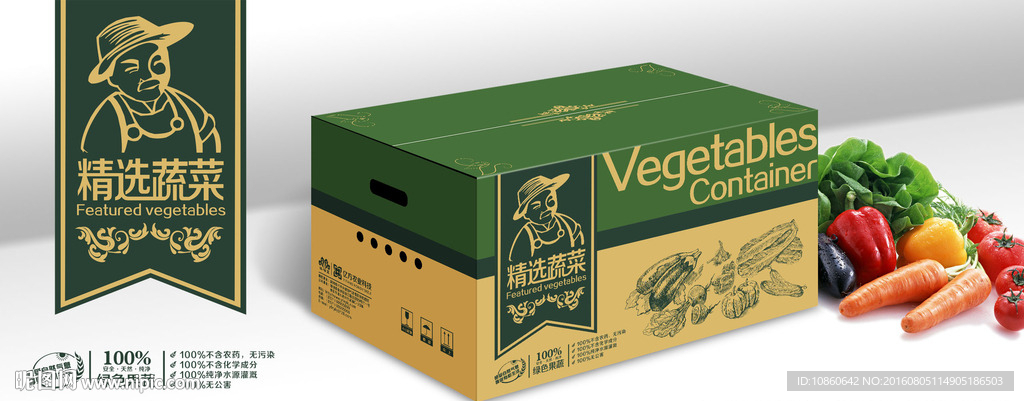 蔬菜包装箱（展开图）