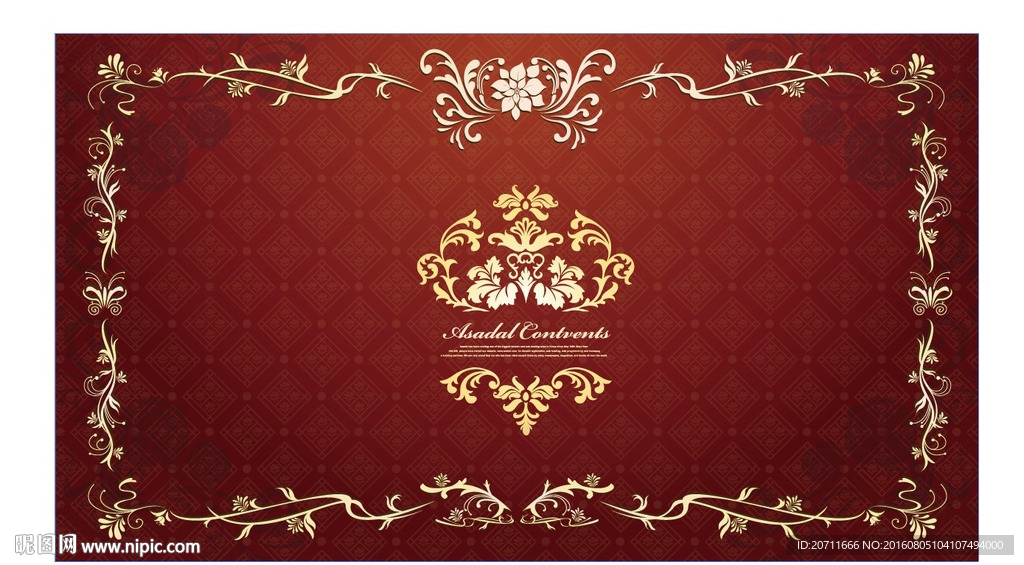 欧式红色背景墙