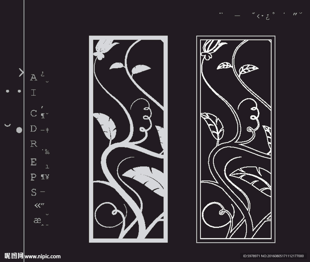 镂空雕花 移门图案