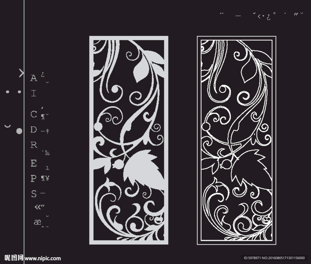 镂空雕花 移门图案 隔断