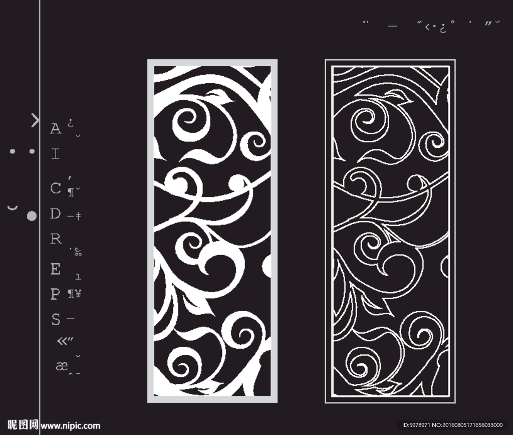 镂空雕花 移门图案