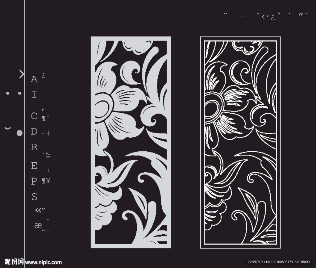 镂空雕花 移门图案