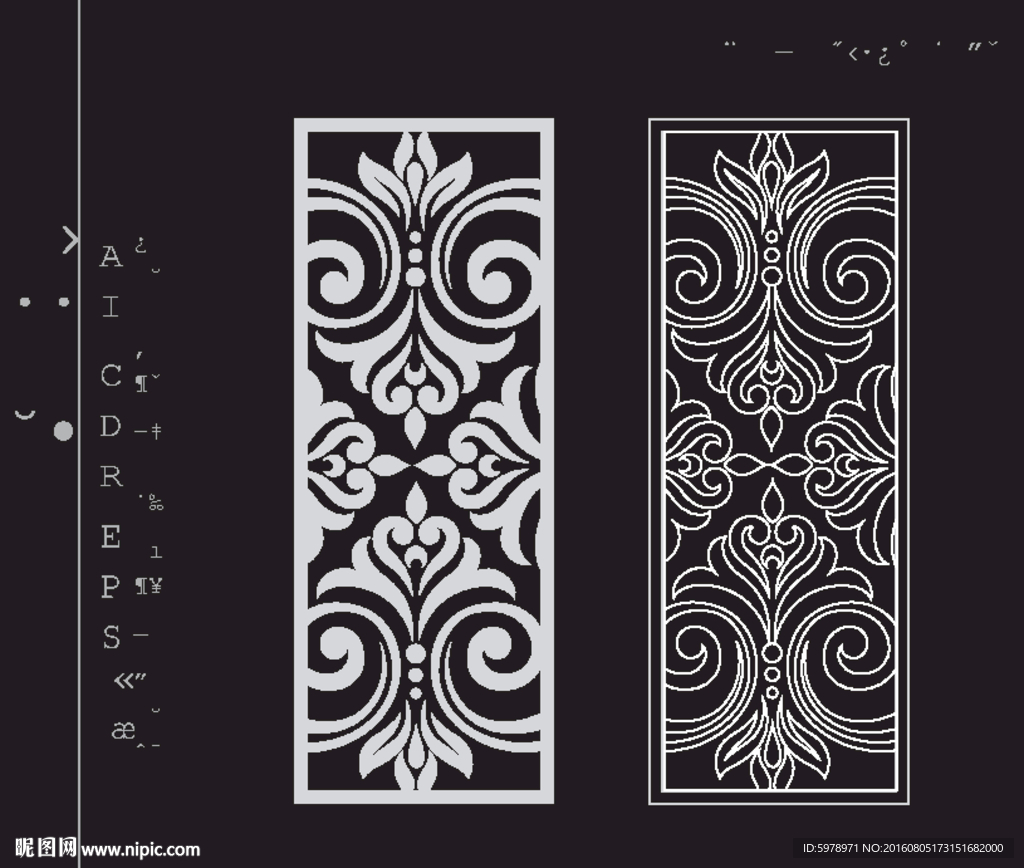 镂空雕花 移门图案