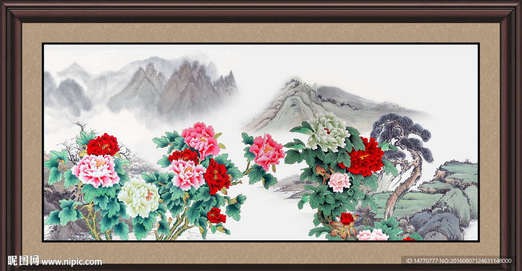 国画牡丹