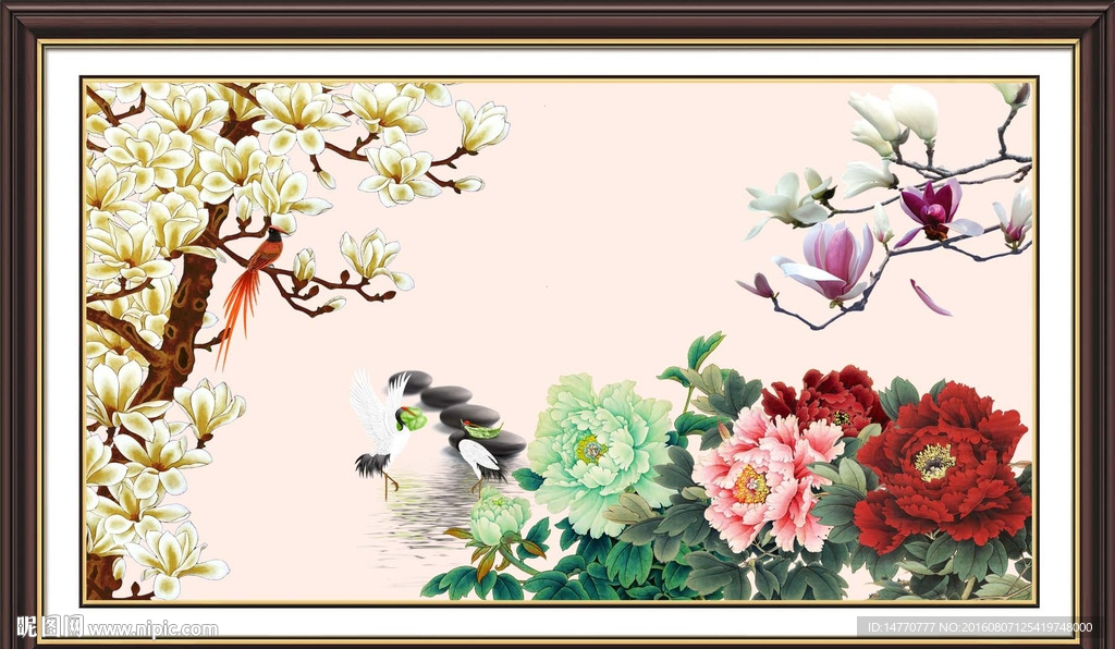 花开富贵装饰画