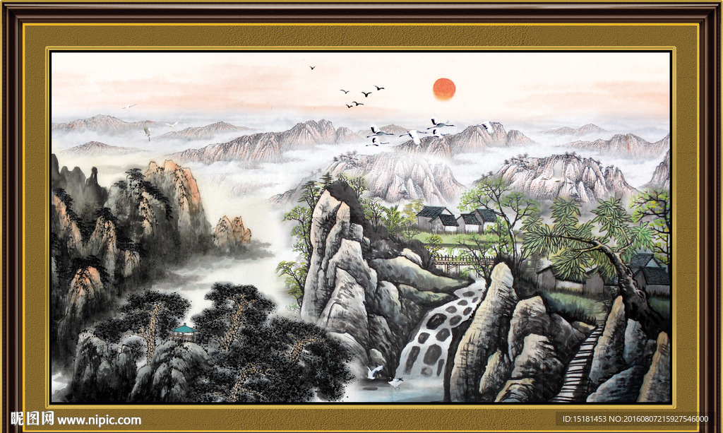 巨幅山水画