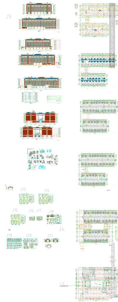 大学建筑宿舍CAD图纸