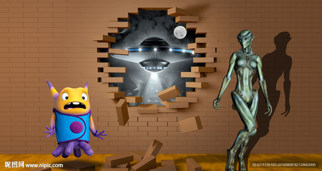 外星人3d立体画图片