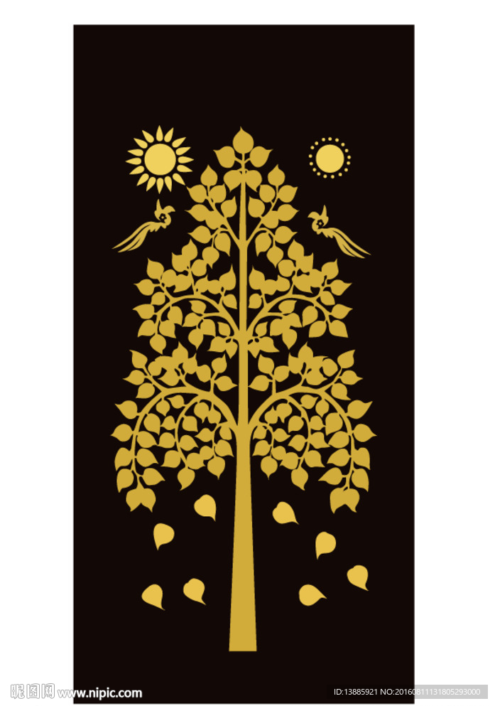 菩提树装饰画源文件