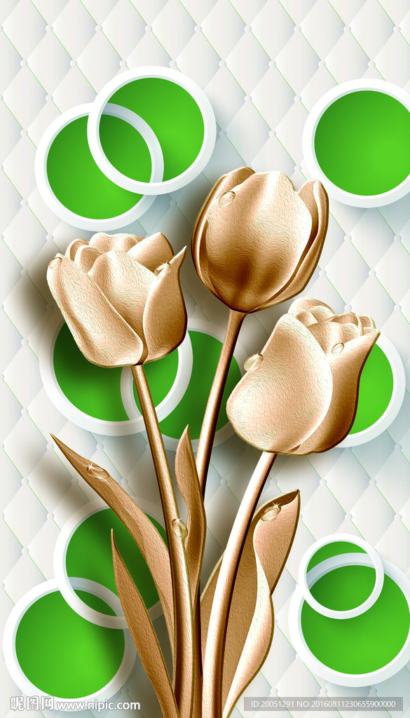 3d立体花朵玄关