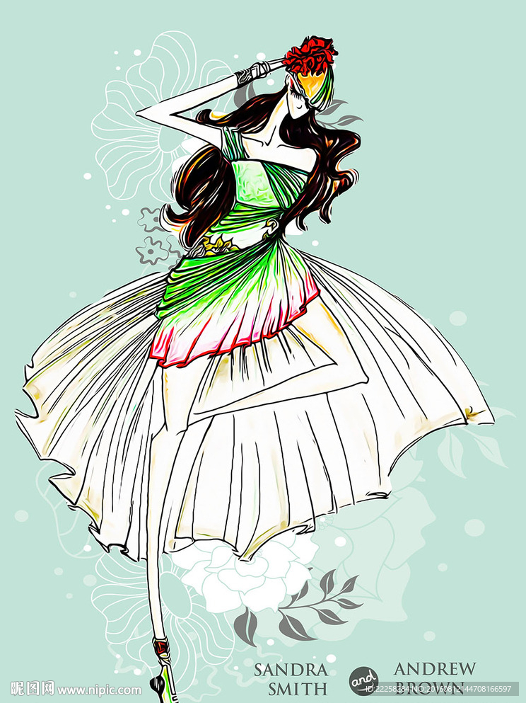 少女插画源文件