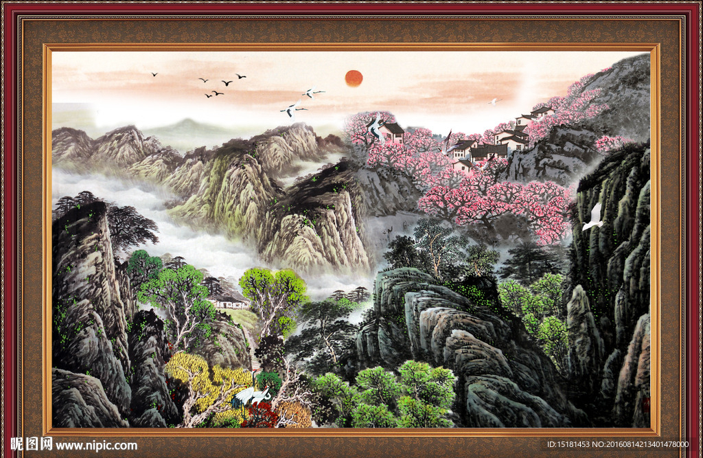 水墨山水画