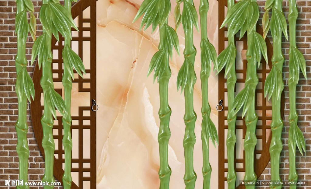 3d背景墙 竹子