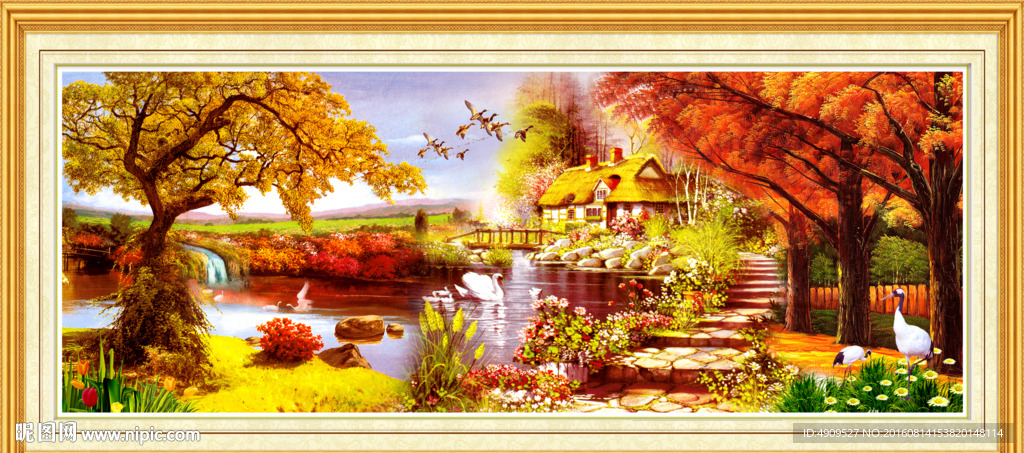 金色油画
