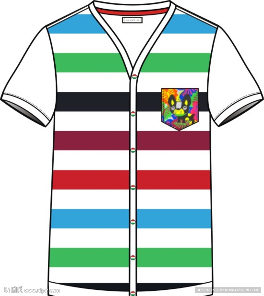 T恤设计图 服装设计  印花图