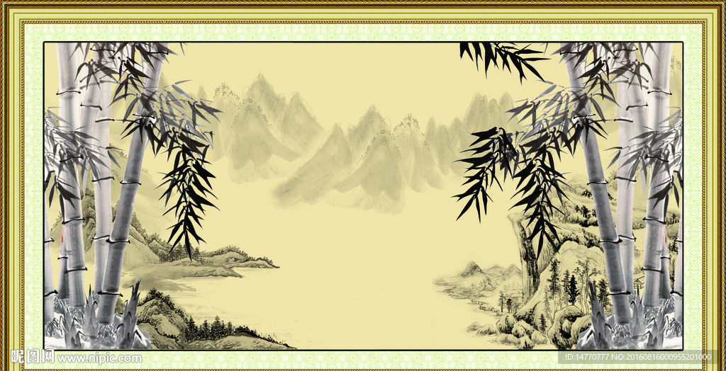 国画竹子