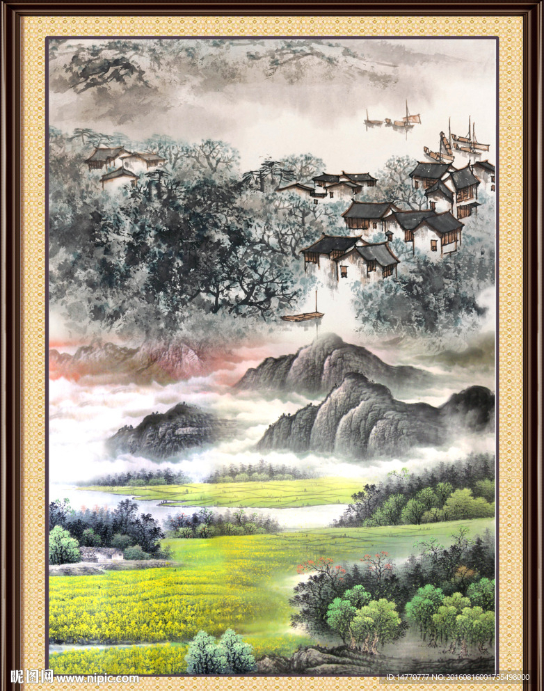 竖幅国画