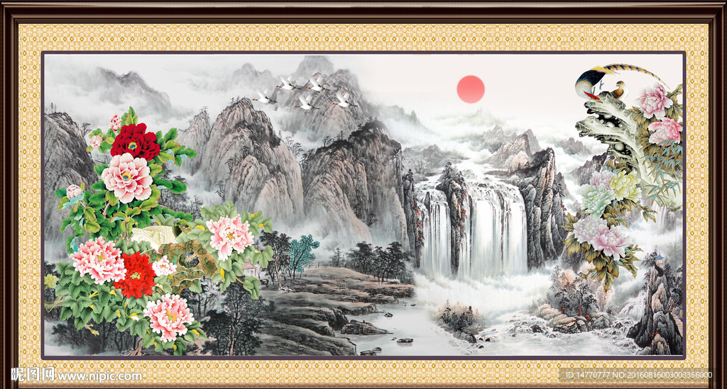 国画牡丹
