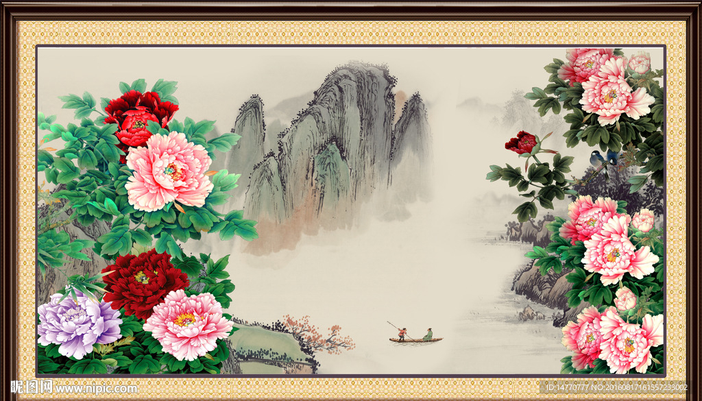 国画牡丹