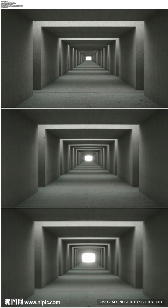 隧道快速穿梭通向光明