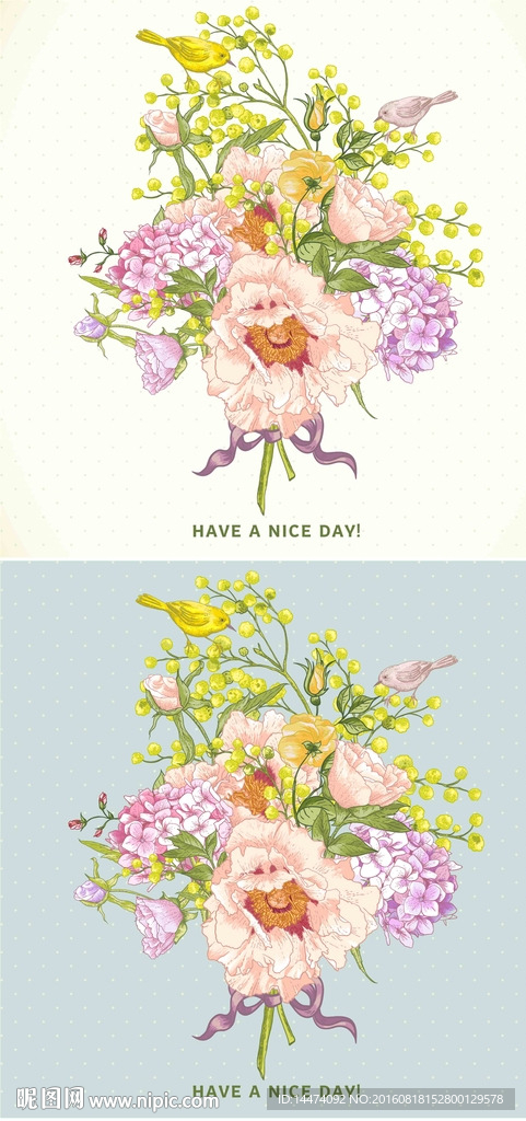 水彩插画花朵素材