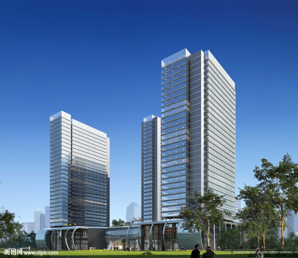 CBD商务中心建筑效果图
