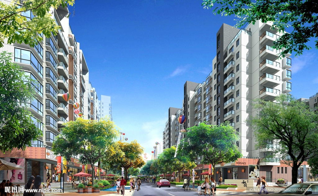 商业街建筑效果图
