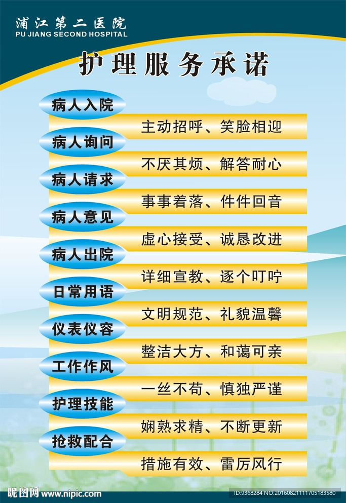 护理服务承诺