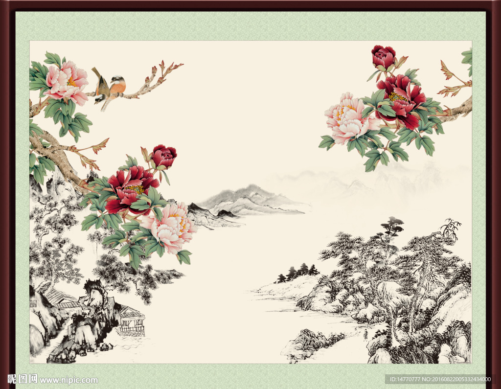 国画牡丹