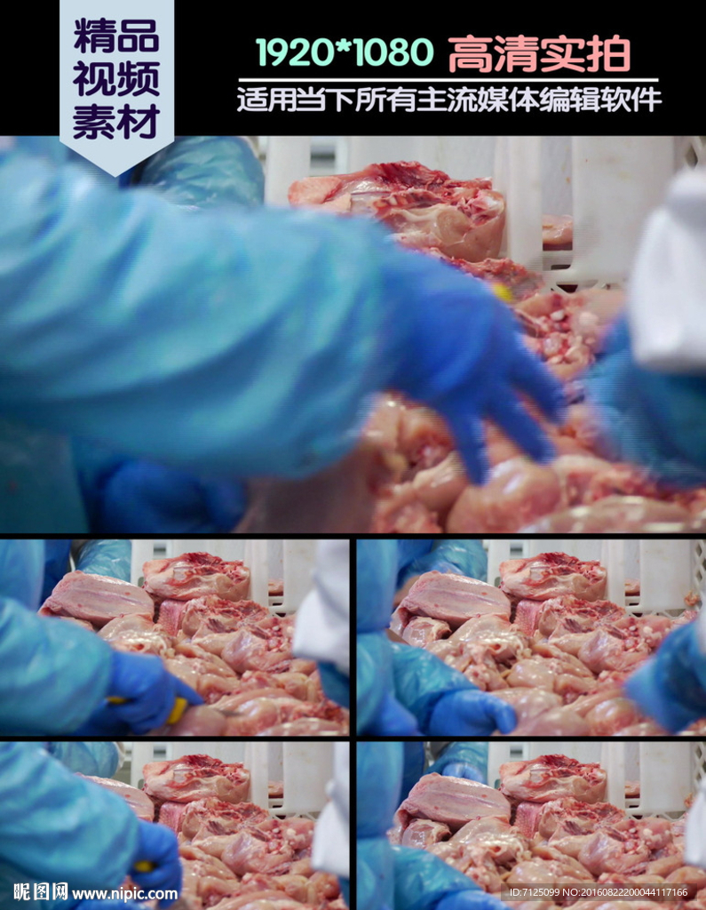 肉类加工处理鸡肉
