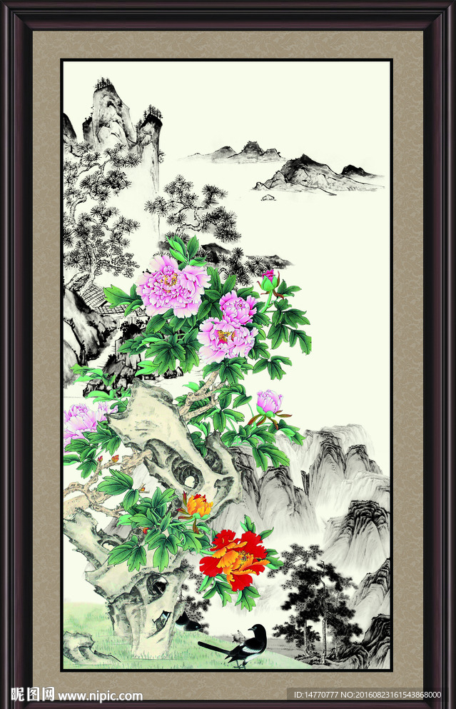 国画牡丹