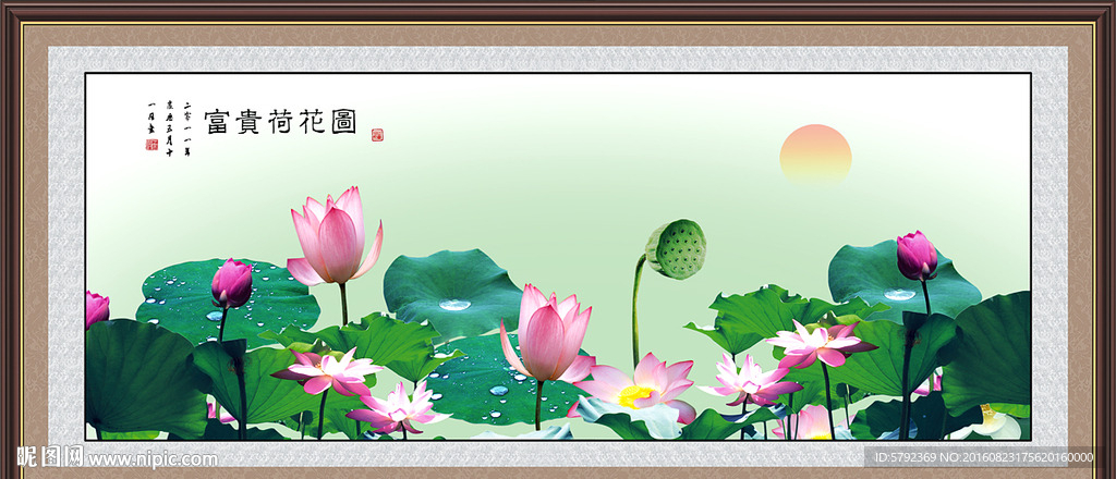 国画荷花