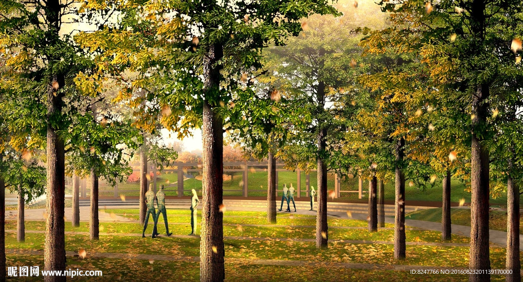 氧吧公园景观效果图