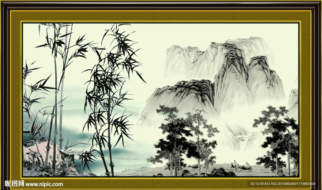 国画竹子