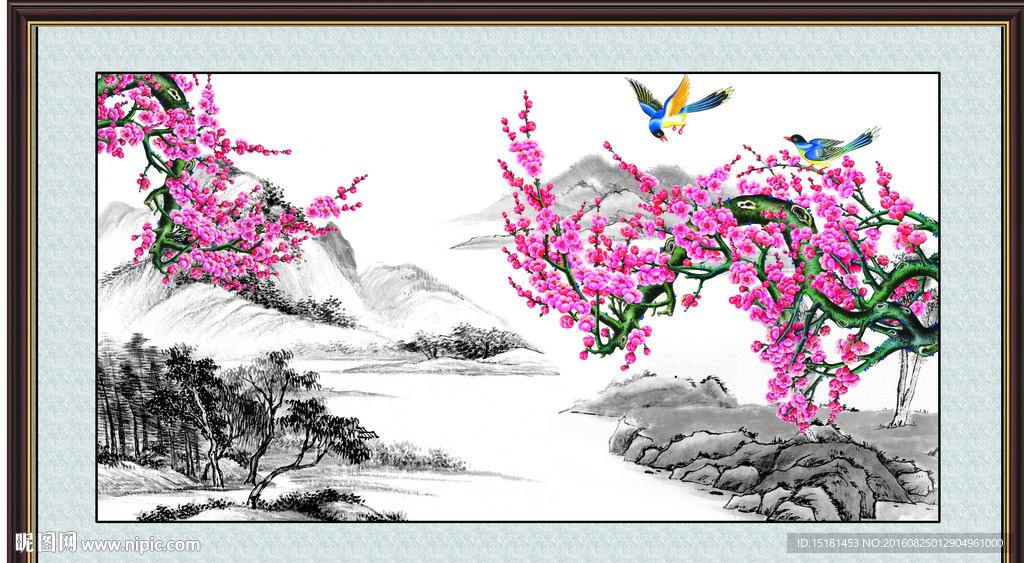 国画梅花