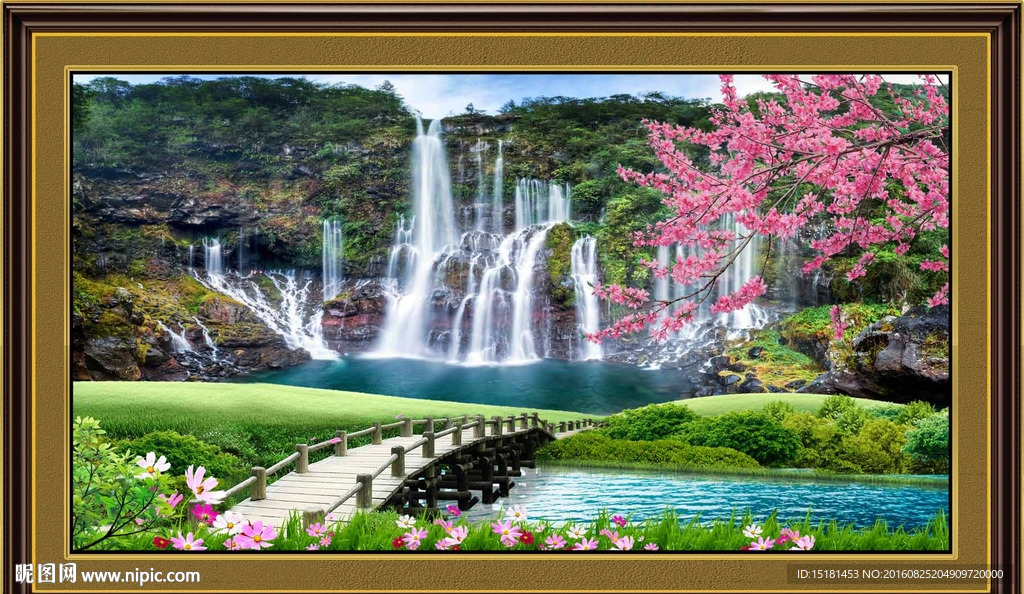 风景画 流水