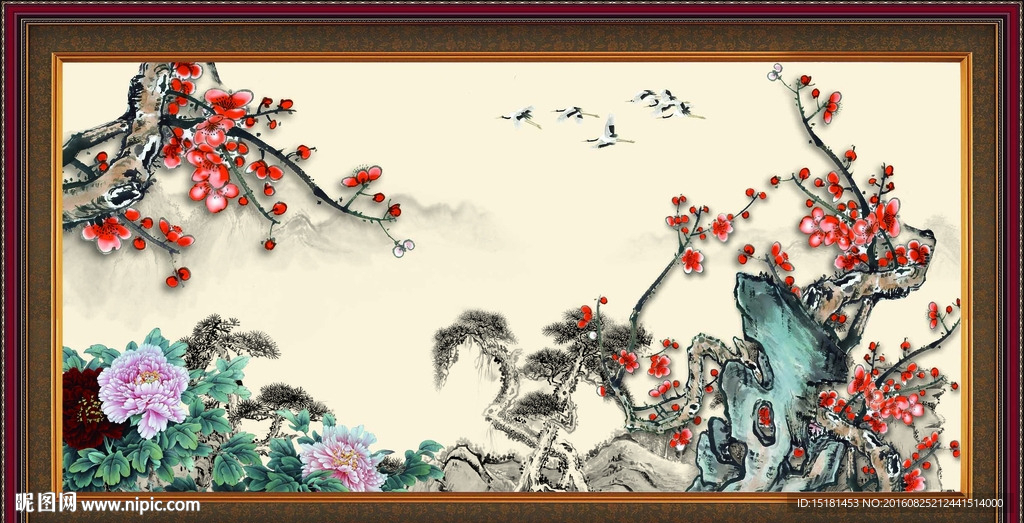 国画梅花