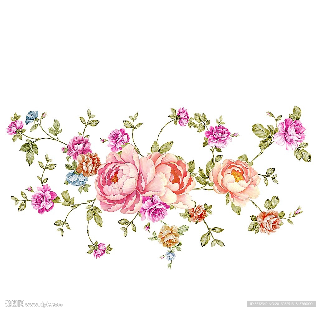 手绘花卉花样