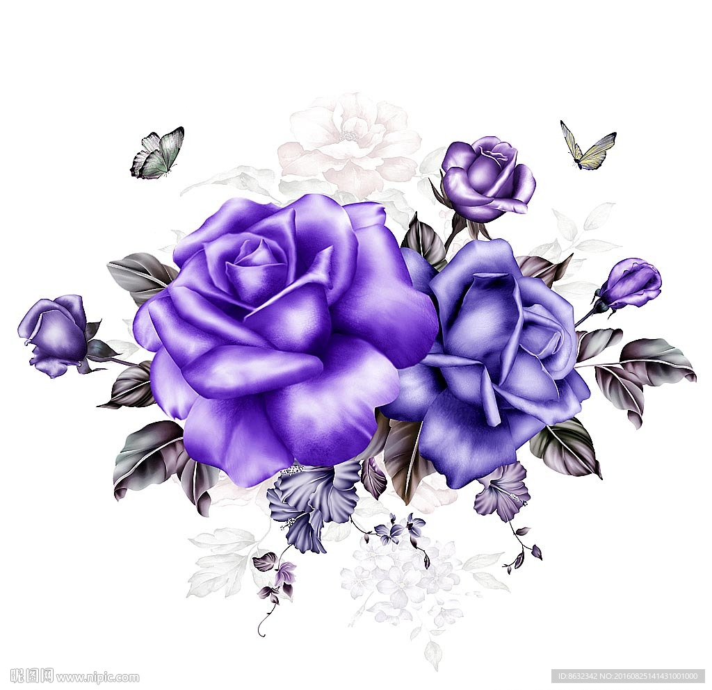 手绘花卉花样