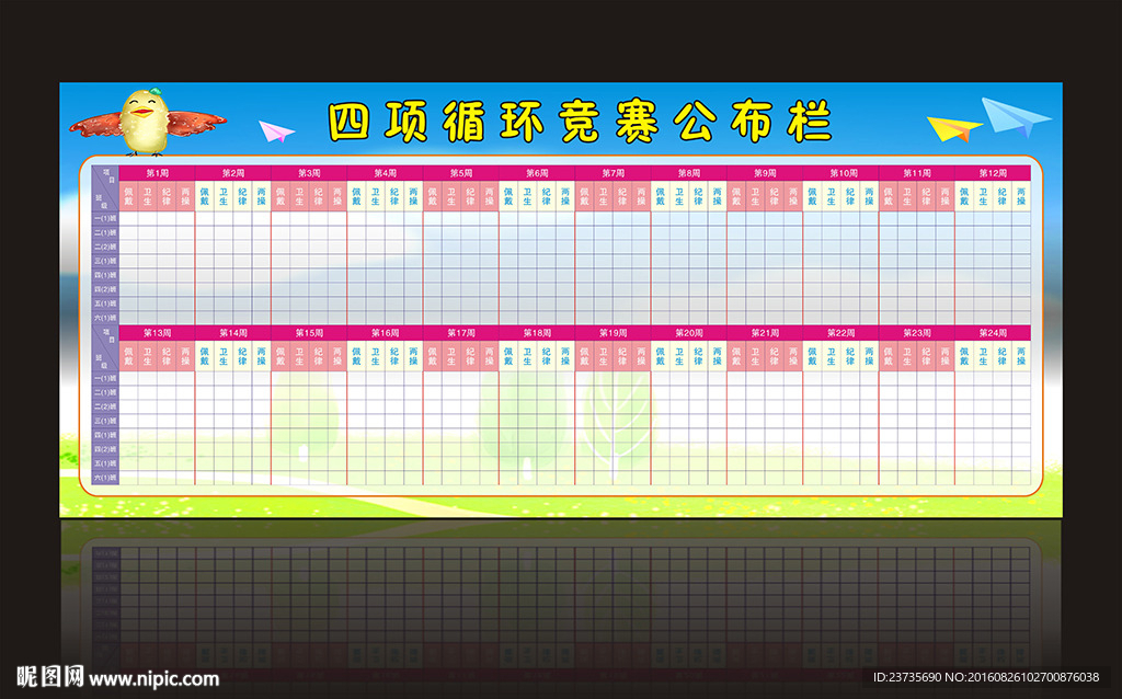 四项循环竞赛公布栏