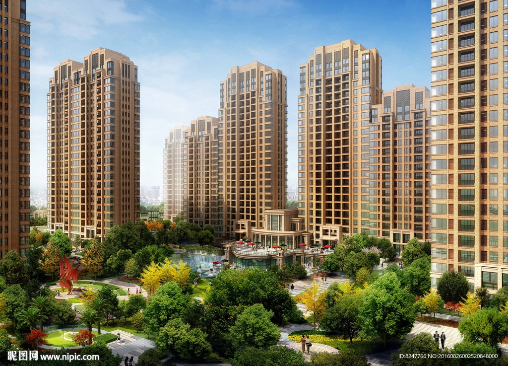 住宅区内廷景观效果图