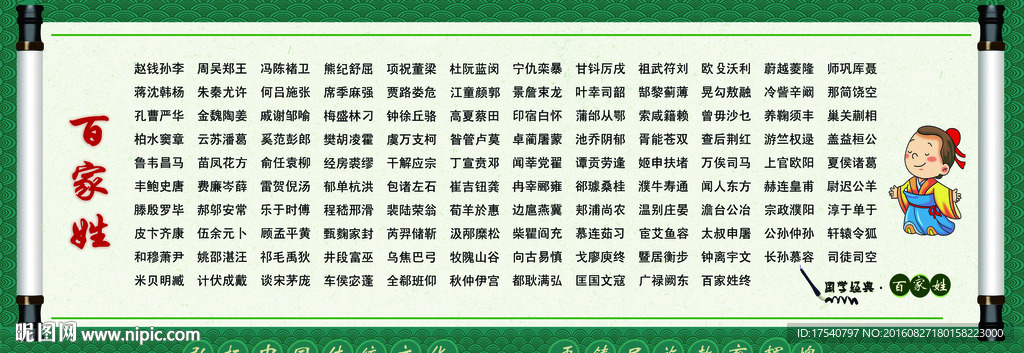 校园文化 百家姓