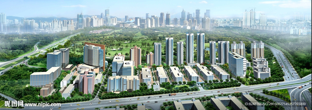 产房住宅规划鸟瞰效果图