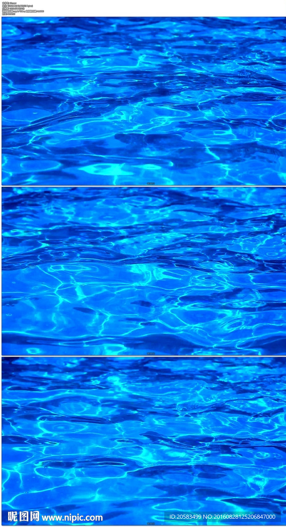 蓝色池水水面