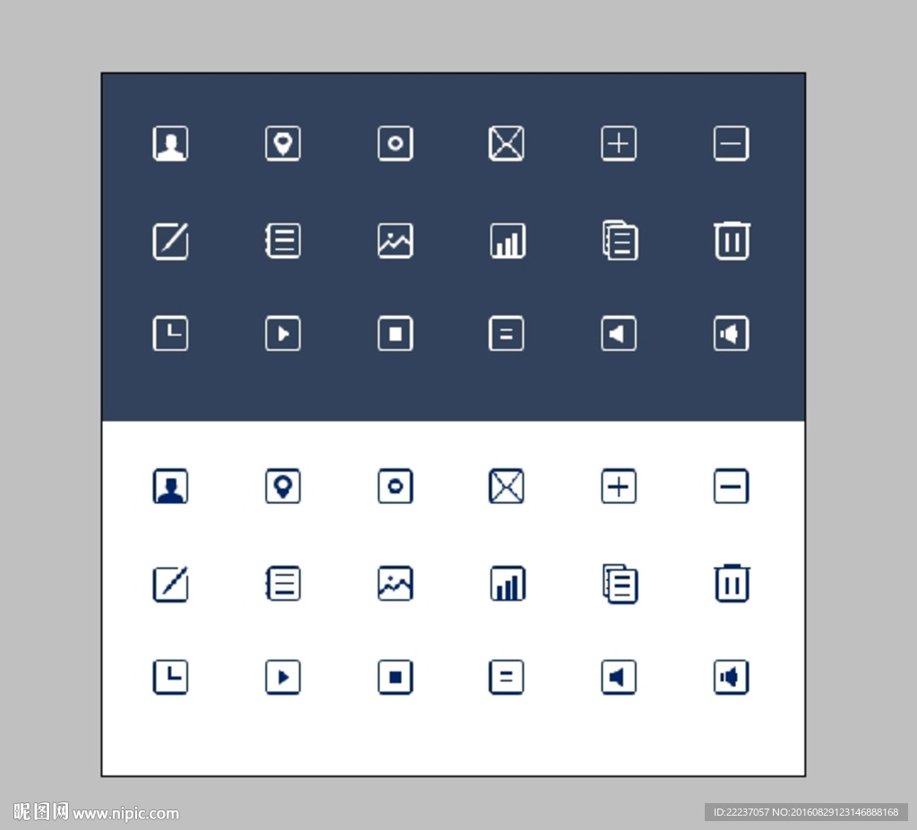 简约线条按钮图标