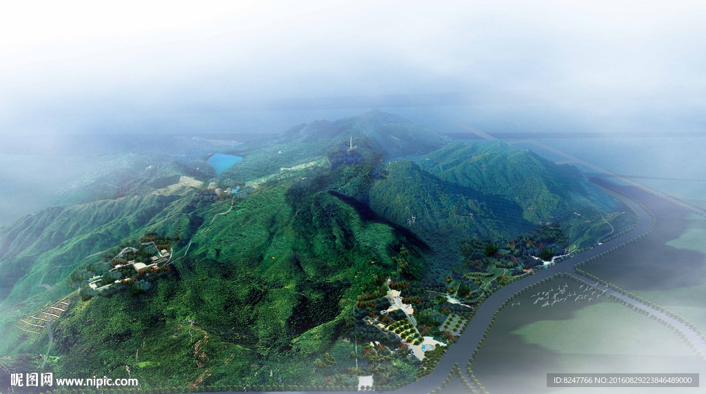 山间新景点鸟瞰规划图