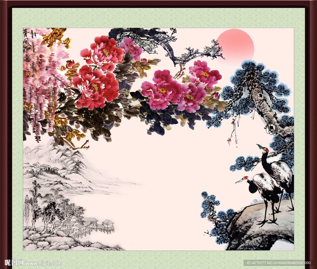 国画仙鹤