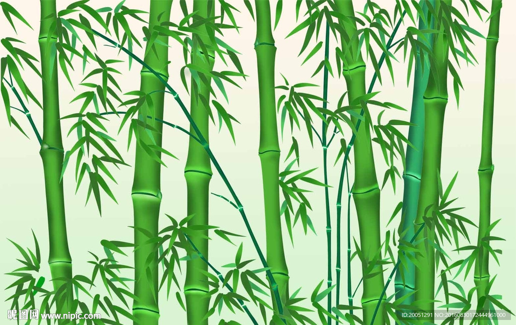 中式背景墙竹子