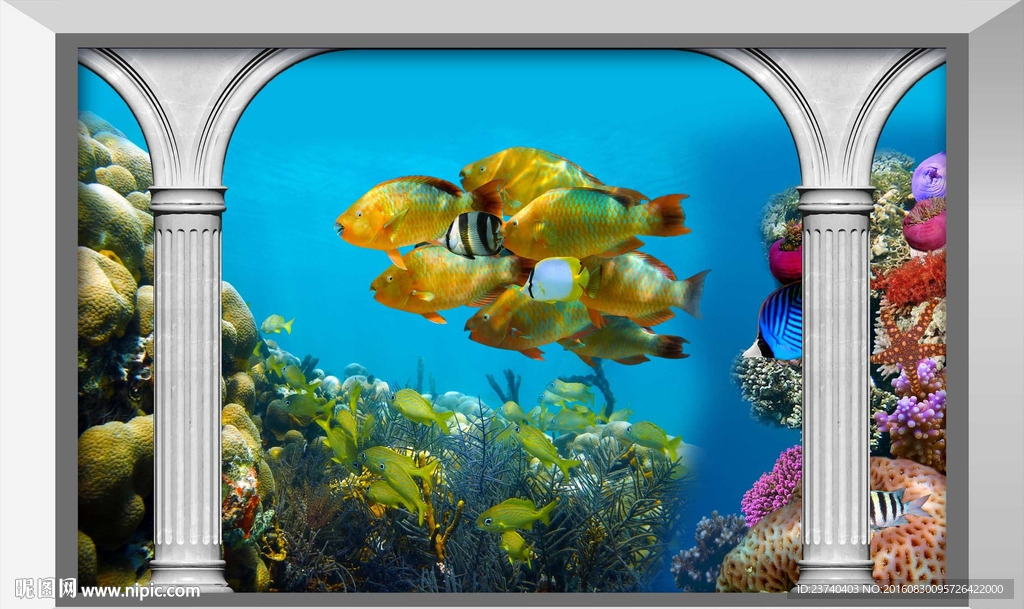 3d背景墙 海洋世界